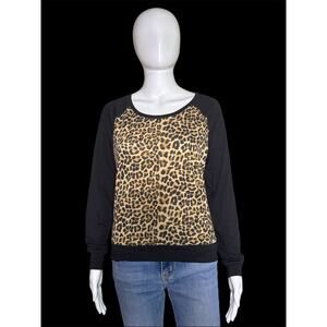 Pink Victoria's Secret Leopard Print Long Sleeve Shirt Women's Size Small Petite